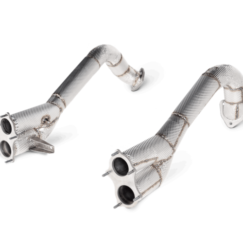 Akrapovic Link Pipe Set (Titanium) - Porsche 718 Cayman GT4 / GTS 4.0 / Spyder / Boxster GTS 4.0
