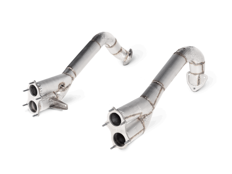 Akrapovic Link Pipe Set (Titanium) - Porsche 718 Cayman GT4 / GTS 4.0 / Spyder / Boxster GTS 4.0